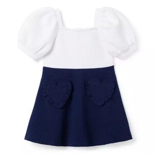 Janie And Jack Quilted Heart Pocket Dress Size 10